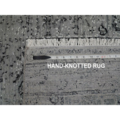 2'10"X8' Farsian Silk With Textured Wool Hand Knotted Oriental Rug