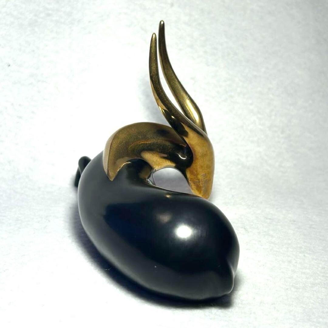 Loet Vanderveen Limited Edition Bronze Antelope Gold Signed Sculpture Ed2500