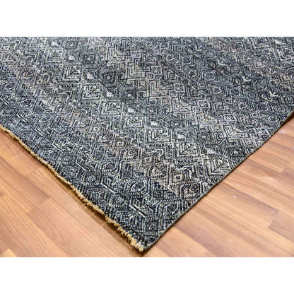 12'1X15'1" Network Gray Wool Hand Knotted Kohinoor Herat Oversized Rug