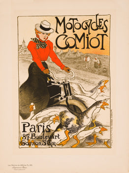 Steinlen Maitres De L'Affiche Original Vintage Poster Motorcycles Comiot  1896
