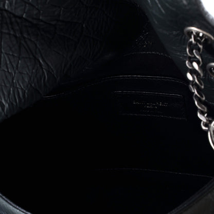 Saint Laurent Niki Chain Flap Bag Crocodile Embossed Leather Baby