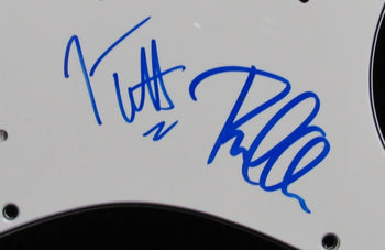 Def Leppard Joe Elliott/Phil Collen Signed/Autographed Guitar Pick Guard Jsa 581