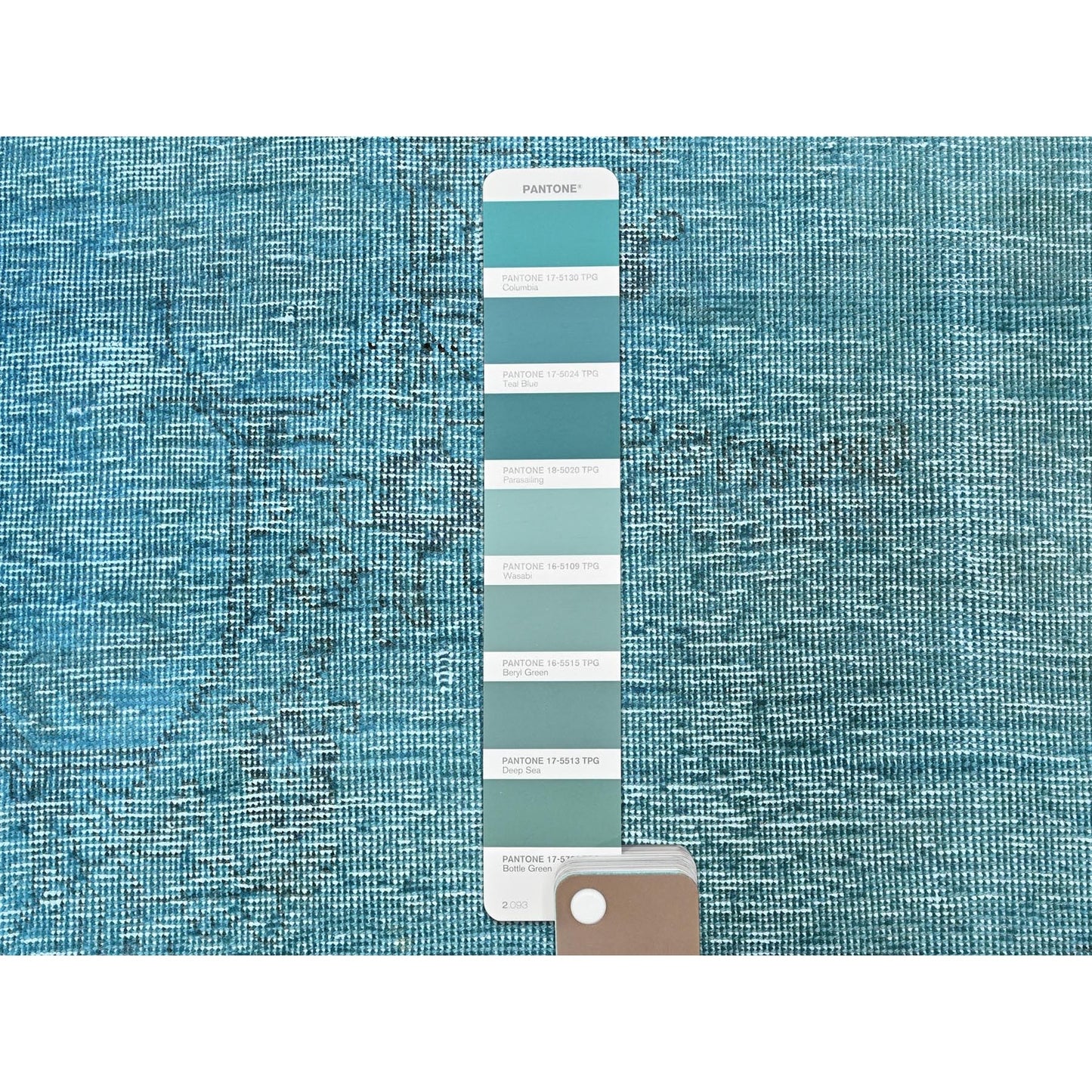 2'3"X6'1" Blue Overdyed Vintage Zoroastrian Hand Knotted Wool Runner Rug