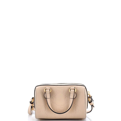 Gucci Convertible Top Handle Bag Jumbo Gg Embossed Leather Mini