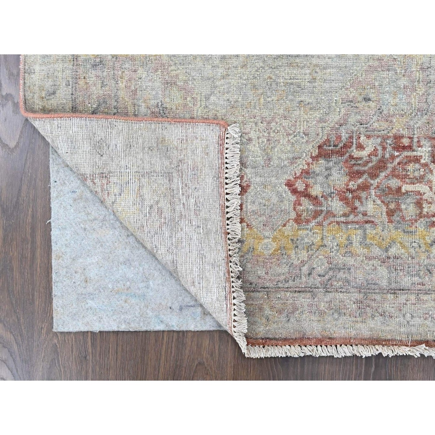 Ziegler Mahal Ivory Hand Knotted Rug 3'x5' Pure Wool