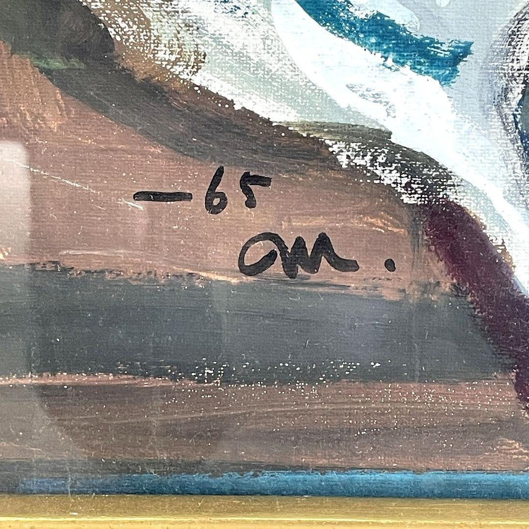 Ludwig Bock 1965 Original Gouache Still Life Painting  Apples & Pears  Signed