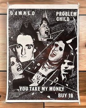 The Damned Neat Stiff Records Promo Poster Punk Rare - Problem Child