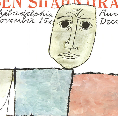 Ben Shahn Graphics " Lithograph Modernism Multicolor, Blue, Red, Gr