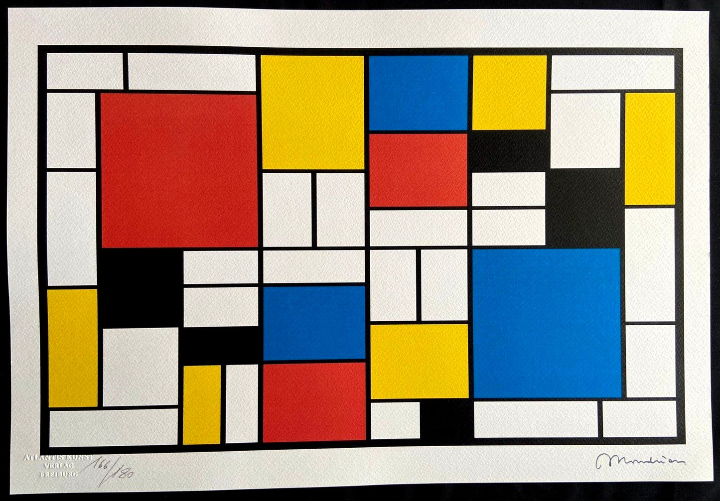 Piet Mondrian Lithograph 1978 - 180Ex, Certified Numbered Coa