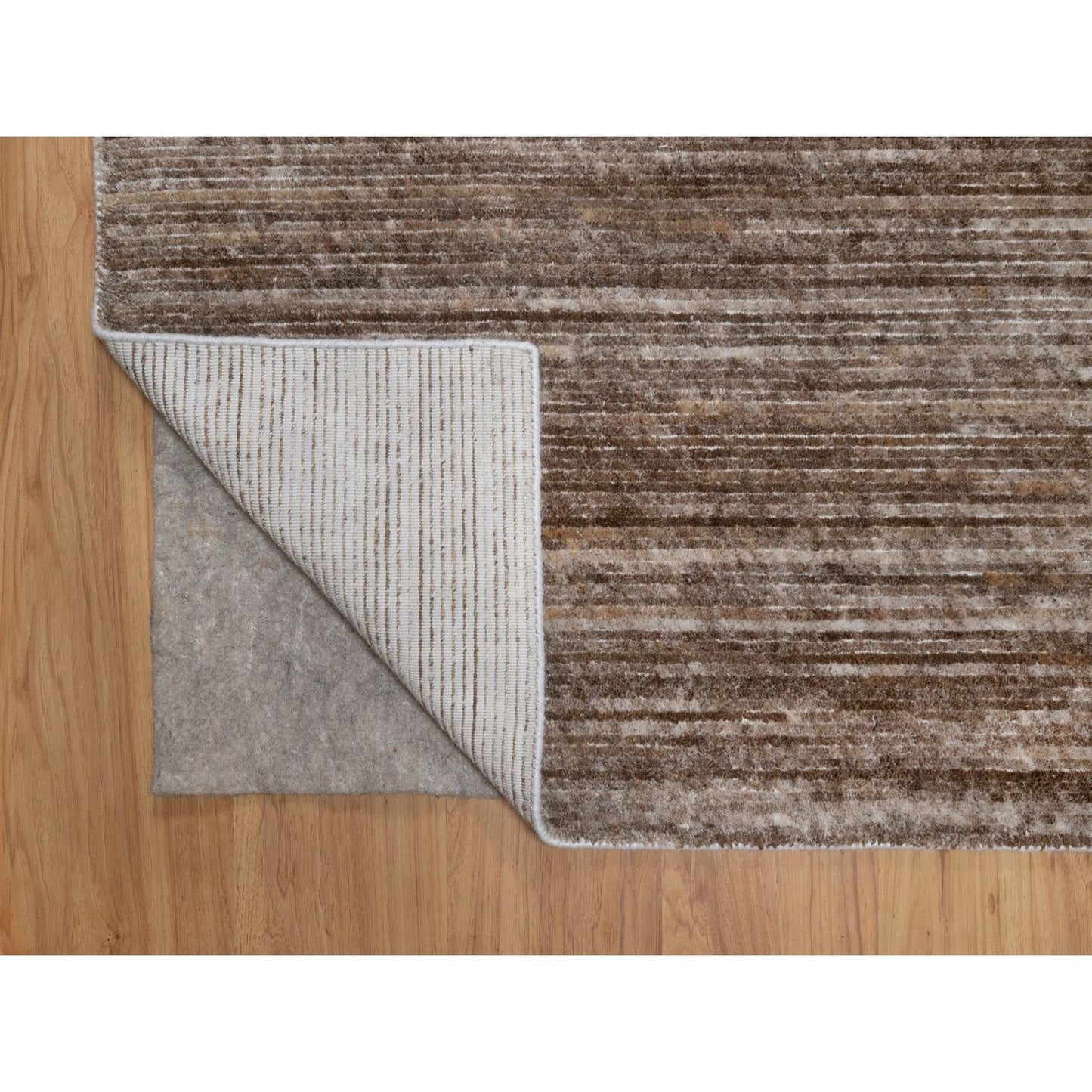 8'1"X10'1" Brown Modern Design Hand Loomed Indoor Outdoor Oriental Rug