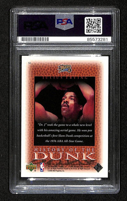 Julius Dr. J Erving Hof Signed/Auto 2000 Upper Deck Card #51 Psa/Dna 198722