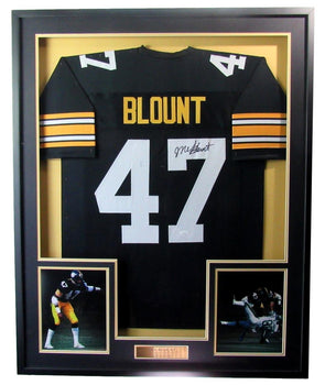 Mel Blount Hof Signed/Autographed Black Steelers Jersey Framed Jsa 200951
