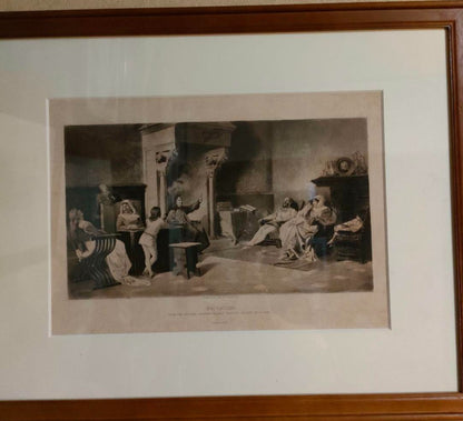 Antique 1886 Etching Boccaccio After Amos Cassioli By J.S. King  Gebbie & Co.