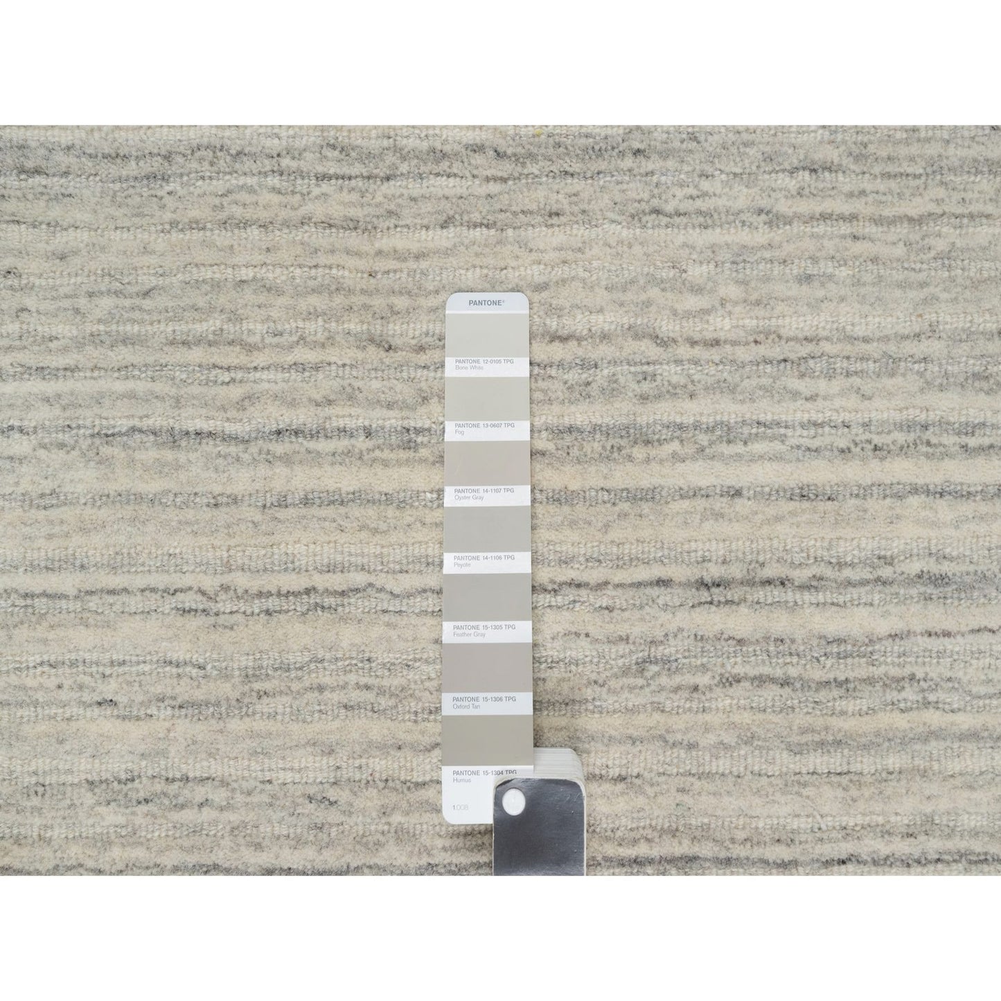 12'X14'9" Beige Plain Modern Design Hand Loomed Undyed Wool Oversized Rug