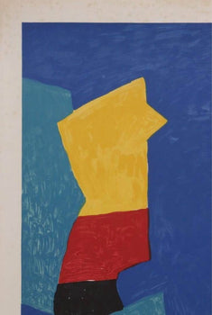 Serge Poliakoff Composition (Blue) Signed Original Lithograph Abstract Art Print