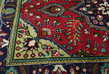 Vintage Handmade Small Red Oriental Rug Classic