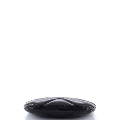 Gucci Gg Marmont Half Moon Chain Shoulder Bag Matelasse Leather Small