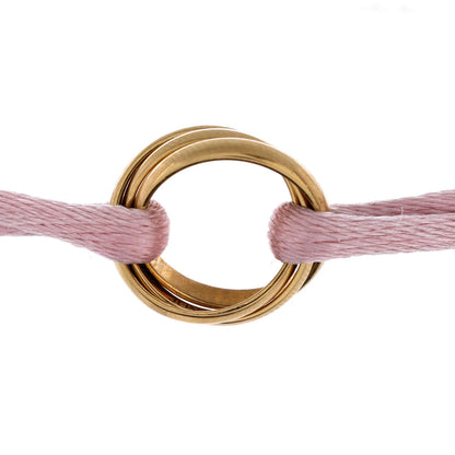 Cartier Trinity On Cord Bracelet Silk Cord With 18K Yellow Gold