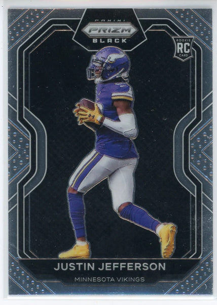 Justin Jefferson 2020 Panini Chronicles Prizm Black Rookie Card #Pb-9