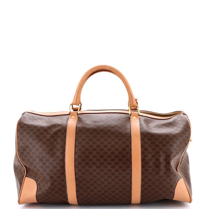 Celine Vintage Duffle Bag Macadam Coated Canvas Large