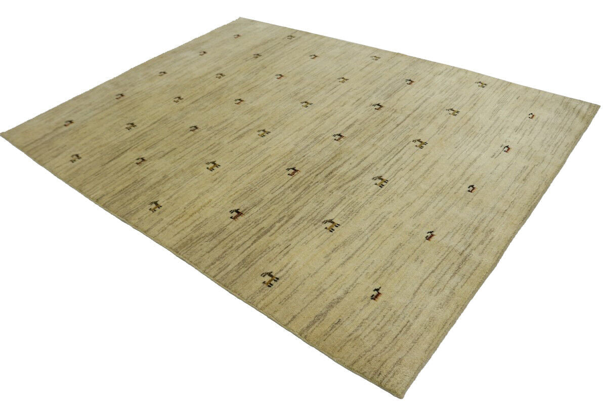 Modern Gabbeh Wool Area Rug Thick Pile Tribal