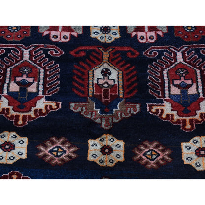 4'8"X7' Barn Red Zoroastrian Meleyir Hand Knotted Pure Wool Rug