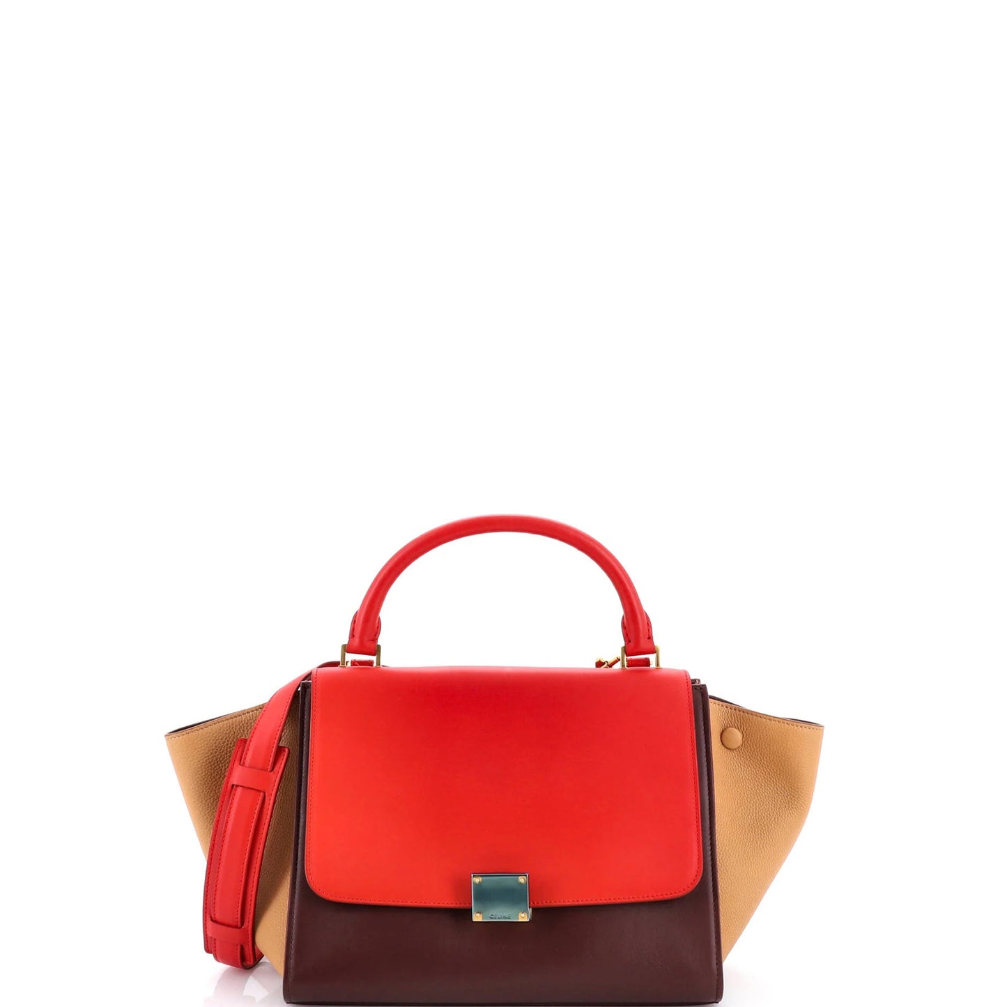 Celine Tricolor Trapeze Bag Leather Small