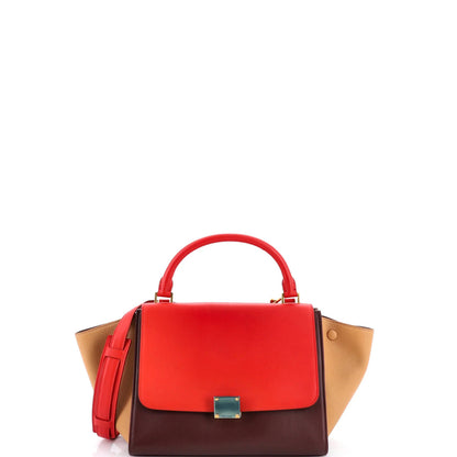 Celine Tricolor Trapeze Bag Leather Small