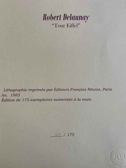 Robert Delaunay Lithograph Coa Numbered Signed Op Stamped Sonia