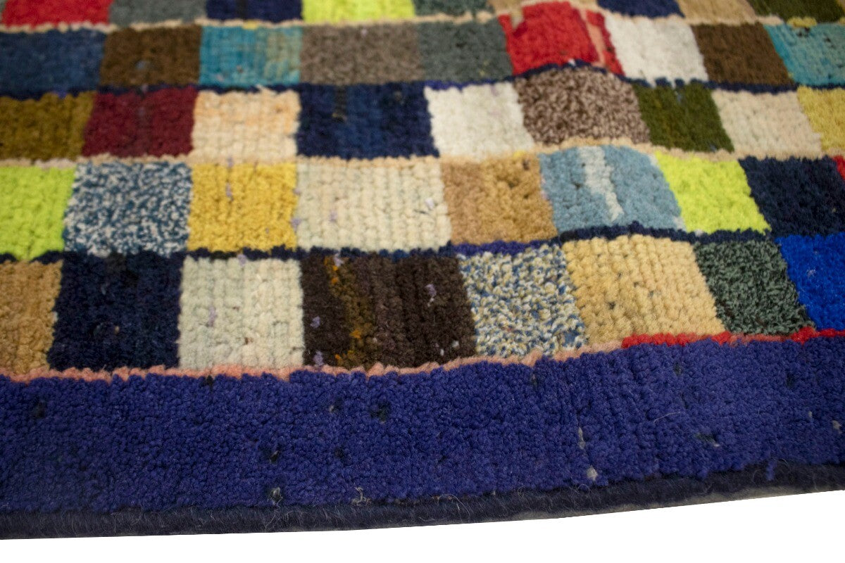 Semi-Antique Handmade Oriental Rug Multicolored