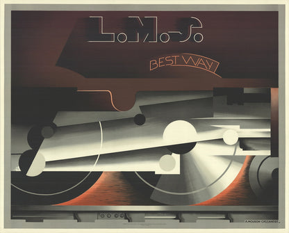 A.M. Cassandre L.M.S Best Way " Lithograph