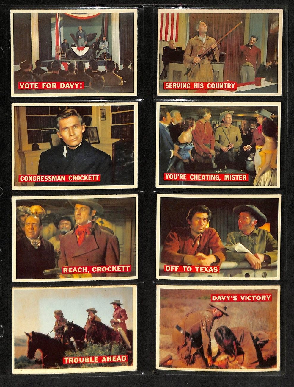1956 Topps Davy Crockett Card Complete Orange Back Set (1-80) Tv Show 195879