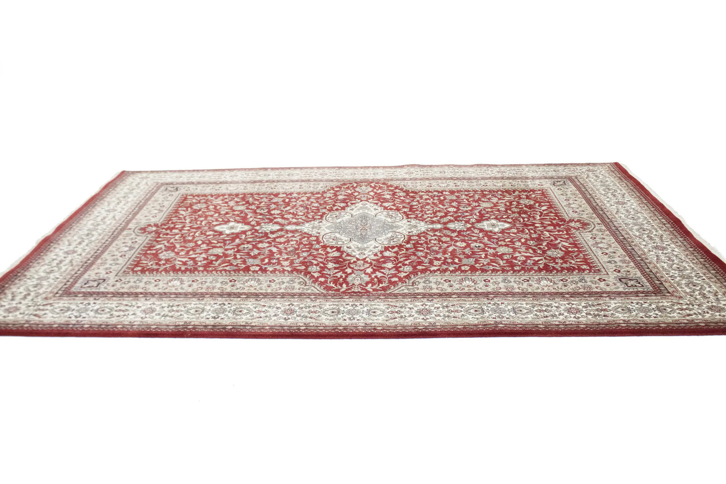 Extra Fine Handmade Wool Oriental Rug 6'5X9'9 ft Classic Floral Design Carpet