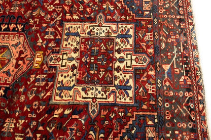 Semi-Antique Karajeh Oriental Rug Red Tribal