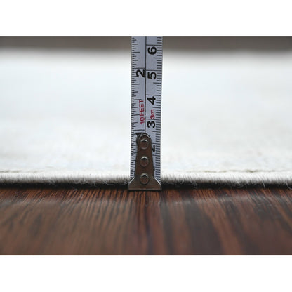 2'10"X19'6" Gray Afghan Angora Oushak Hand Knotted Pure Wool Runner Rug