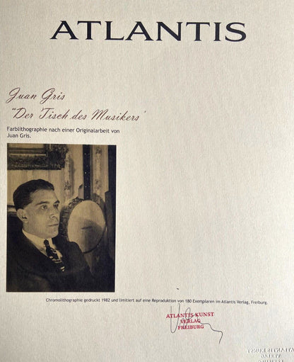 Juan Gris Lithograph Coa Hand-Numbered Signed - Piet Mondrian