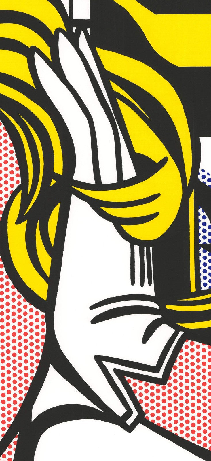 ROY LICHTENSTEIN M...Maybe 55" x 39.5" Serigraph 1979 Pop Art Yellow Multicolor