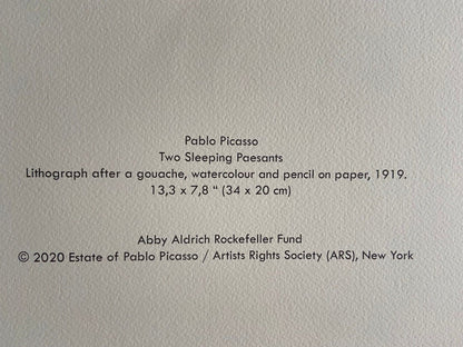 Pablo Picasso Lithograph Estate Coa Signed O.P. Rockefeller Fund