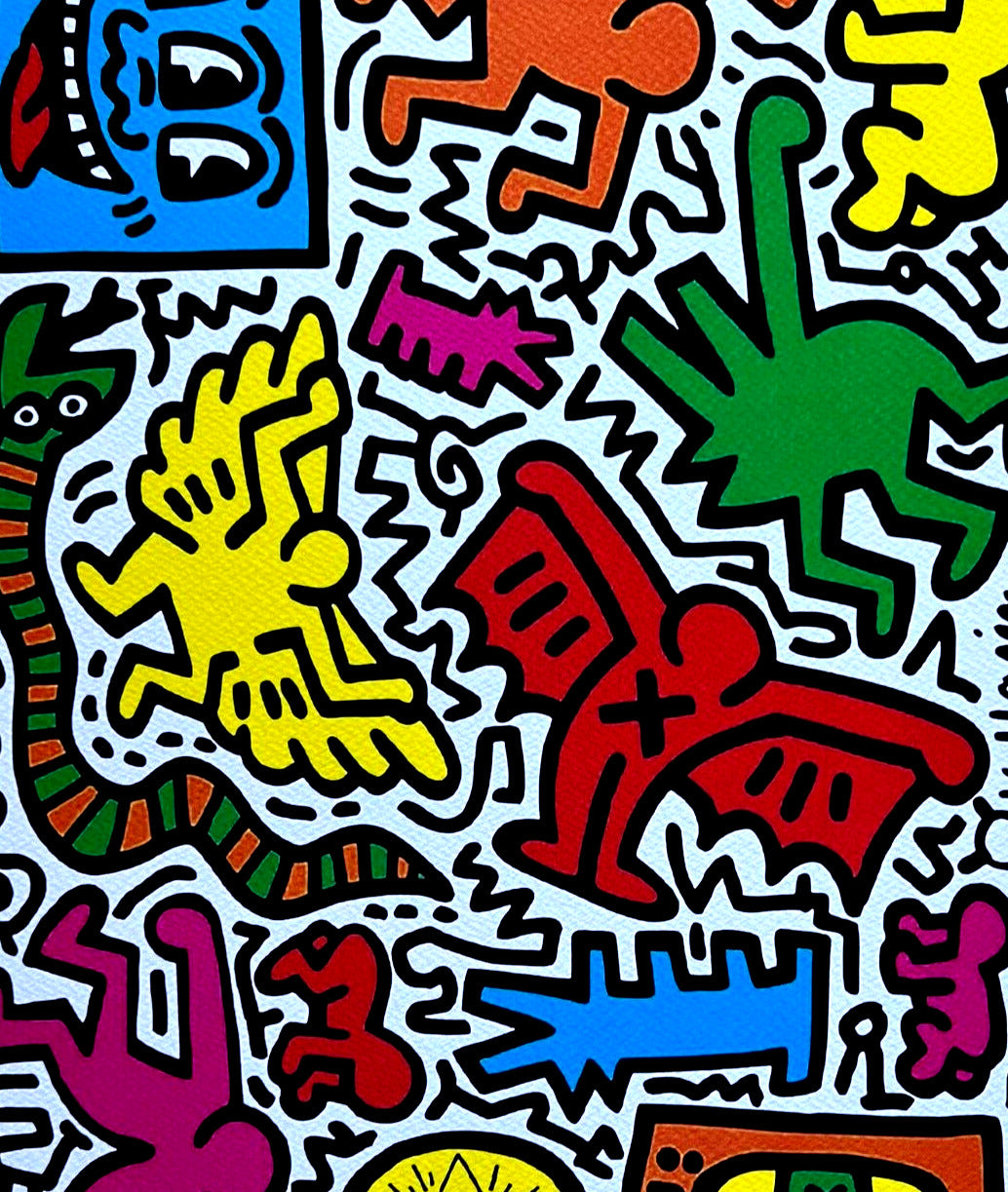 Keith Haring Lithograph Certified Coa "Pop Shop