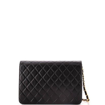 Chanel Vintage Clutch With Chain Quilted Leather Medium
