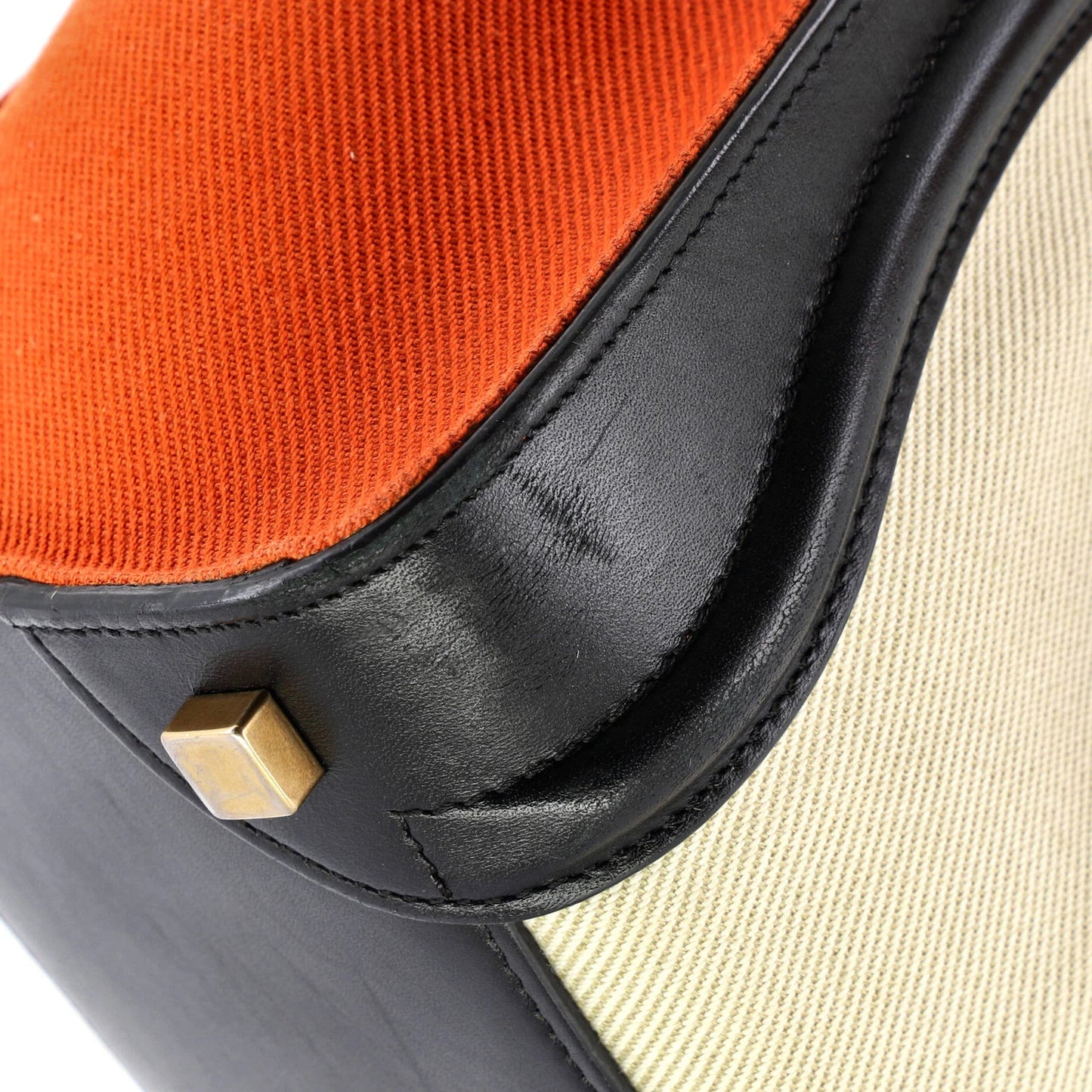 Celine Tricolor Luggage Bag Canvas And Leather Micro