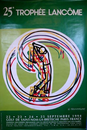 25 Th Lancome Cup Golf Poster Saint Nom De La Breteche By Fromanger