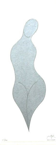 Jean Arp Silk Screen Print Femme Collage Limited To 150 Cardboard 1970