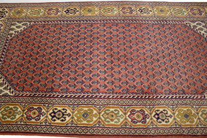 Handmade Indo-Botemir Oriental Rug Paisley Floral