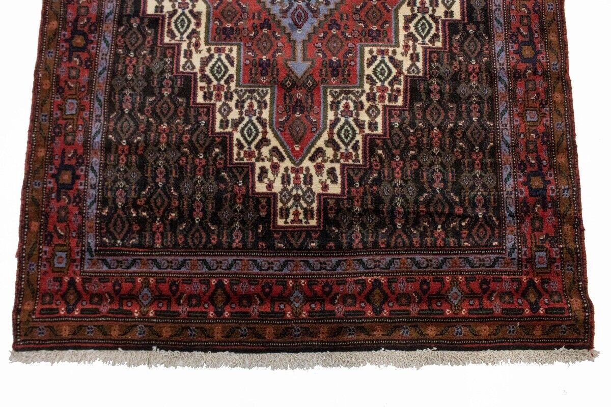 Vintage Handmade Oriental Area Rug Geometric