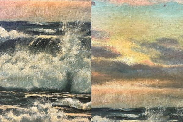 Kabutoya Helmut Baumgart Seascape Oil Painting Signed 12F Canvas Gallery