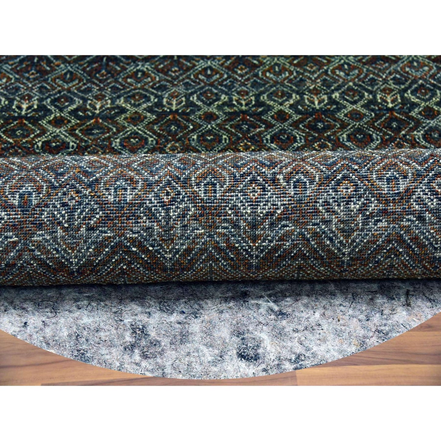 9'10"X9'10" Brown Hand Knotted Kohinoor Herrita Design Wool Round Rug