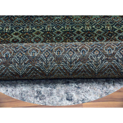 9'10"X9'10" Brown Hand Knotted Kohinoor Herrita Design Wool Round Rug