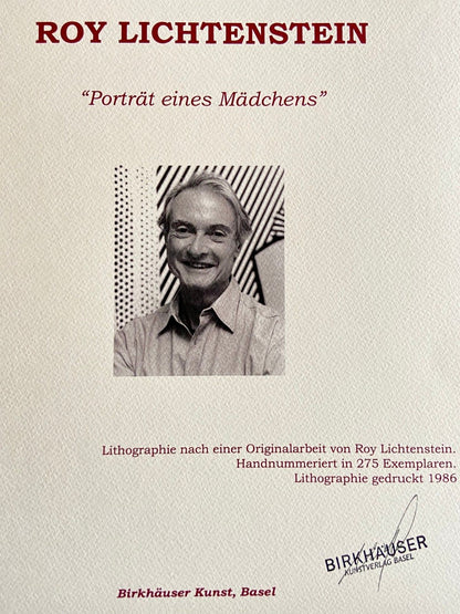 Roy Lichtenstein Lithograph Coa Signed With Pen Stamped Numbered In Pencil Rare