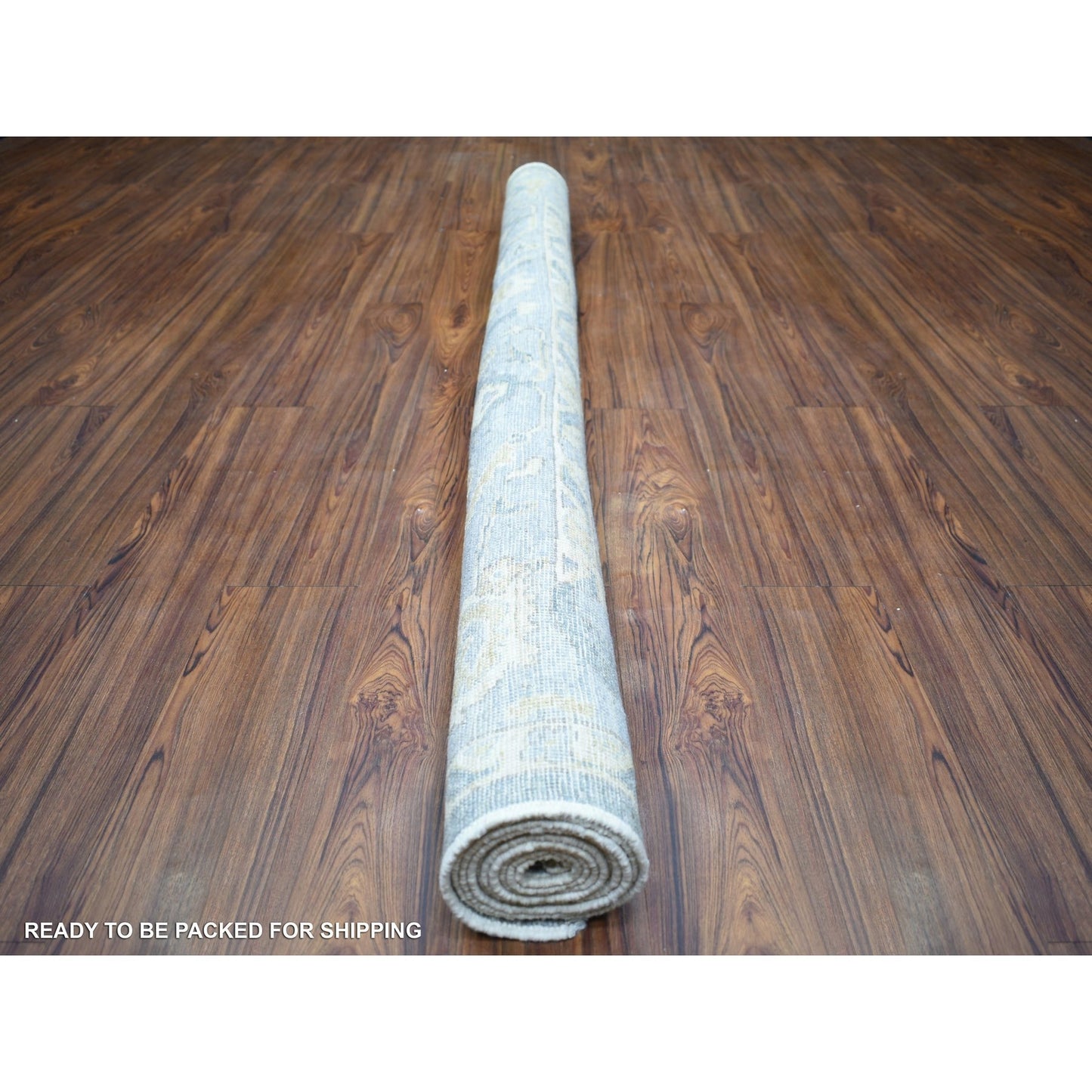 6'2"X8'9" Black Coral Hand Knotted Afghan Angora Oushak Wool Rug